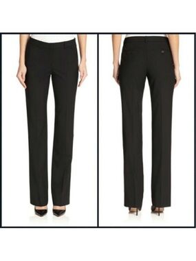 Theory Black Straight-Leg Women's Dress Trousers dress pants